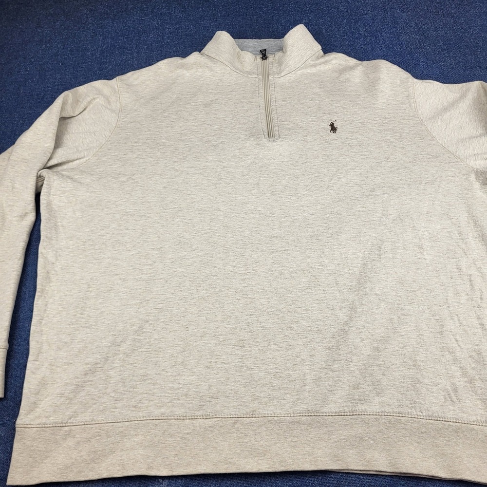 Polo by Ralph Lauren Men's Half-Zip Sweater Light Gray